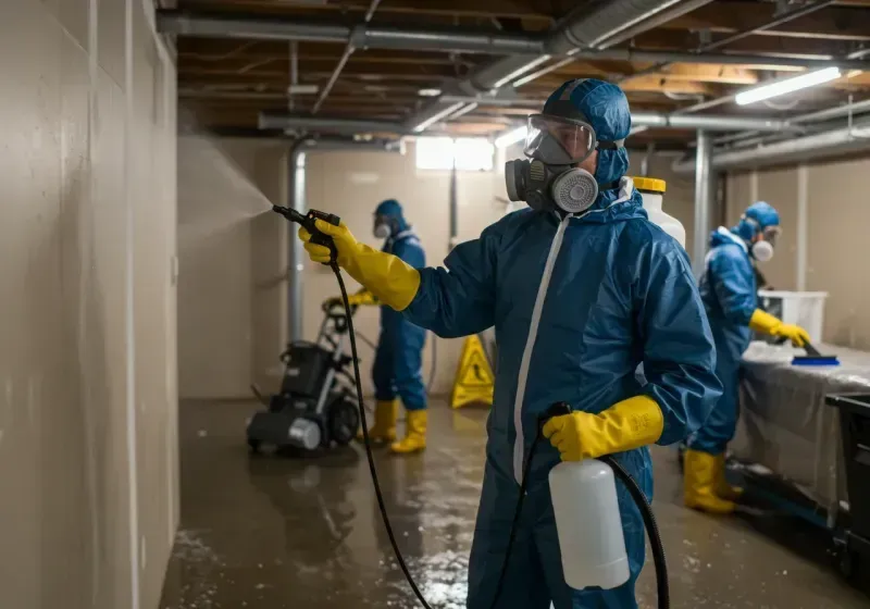 Basement Sanitization and Antimicrobial Treatment process in Cadott, WI